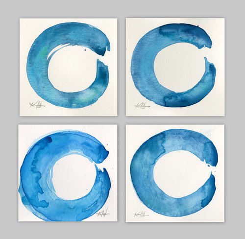 Enso Collection 5 - 4 Paintings by Kathy Morton Stanion