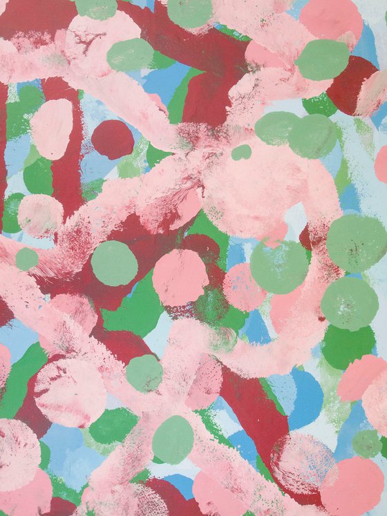 Spotty Pop Painting - 110 x 80 cm - 01