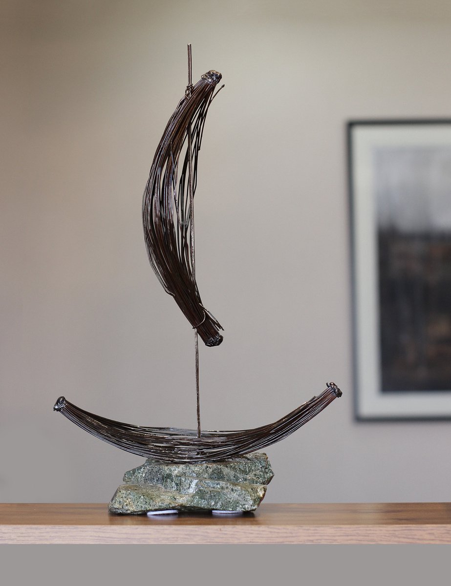 Abstract Transport Sculpture By Karen Axikyan, 11 X 17", Silence, Original Artwork