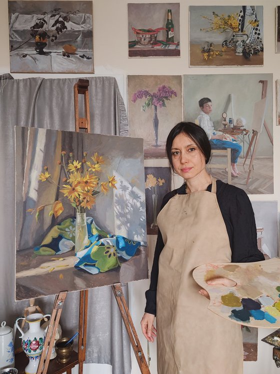 Composition with flowers