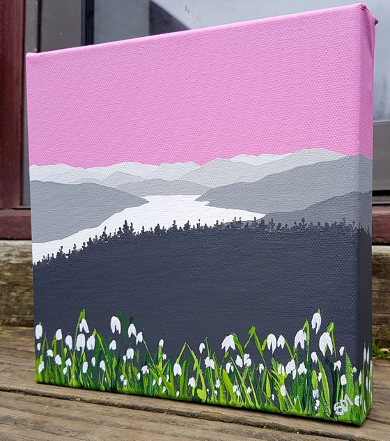 Snowdrops over Windermere, The Lake District