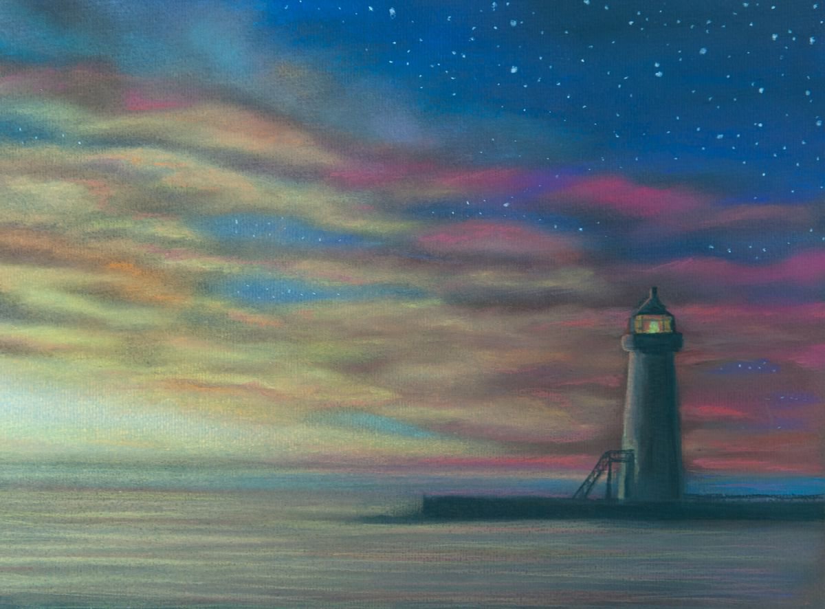 The Lighthouse at Sunset by Yulia McGrath