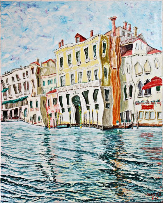 Grand Canal from Erberia field. Venice. Diptych. (Two paintings).Gran Canal desde campo Erberia. Venecia. Diptico.(Dos cuadros).