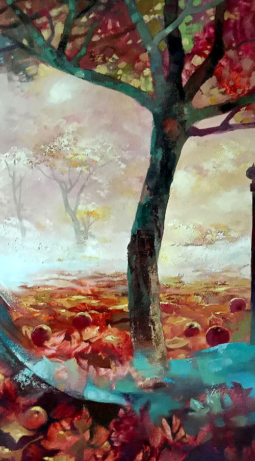 Autumn garden by Anatolii Tarabаnov