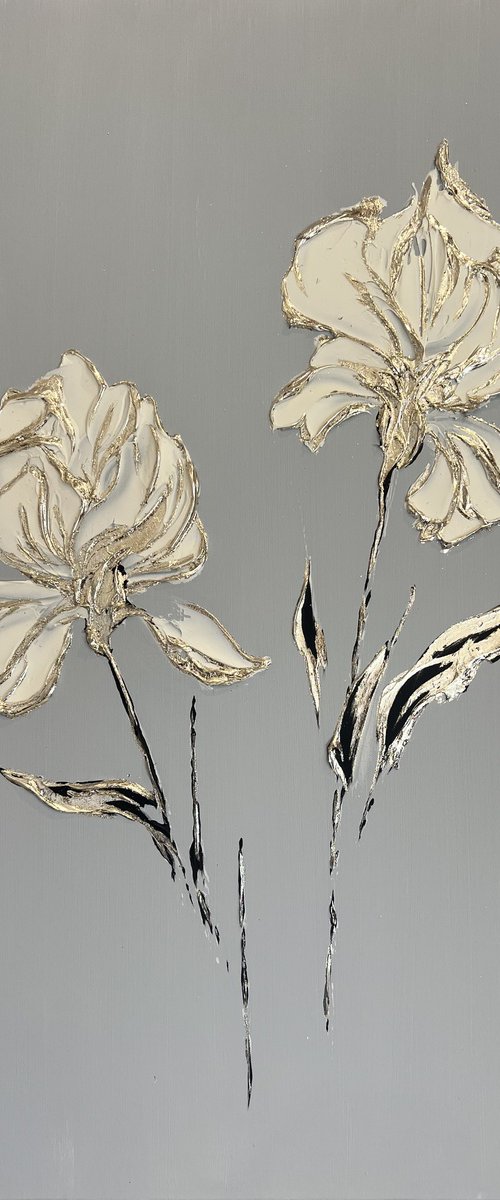 Elegant Voluminous Irises by Marina Skromova