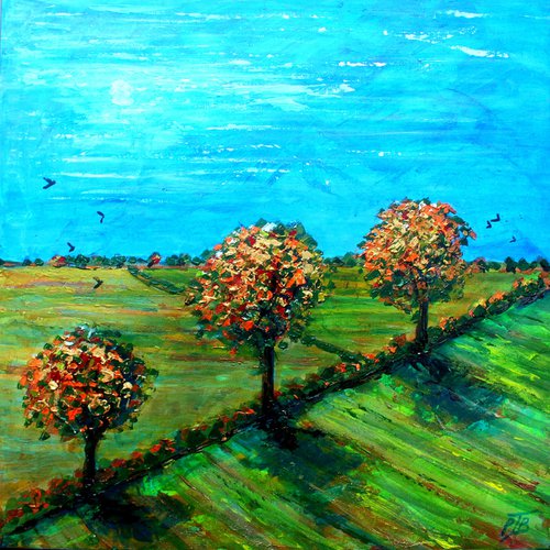 Autumn Fields II by Paul J Best