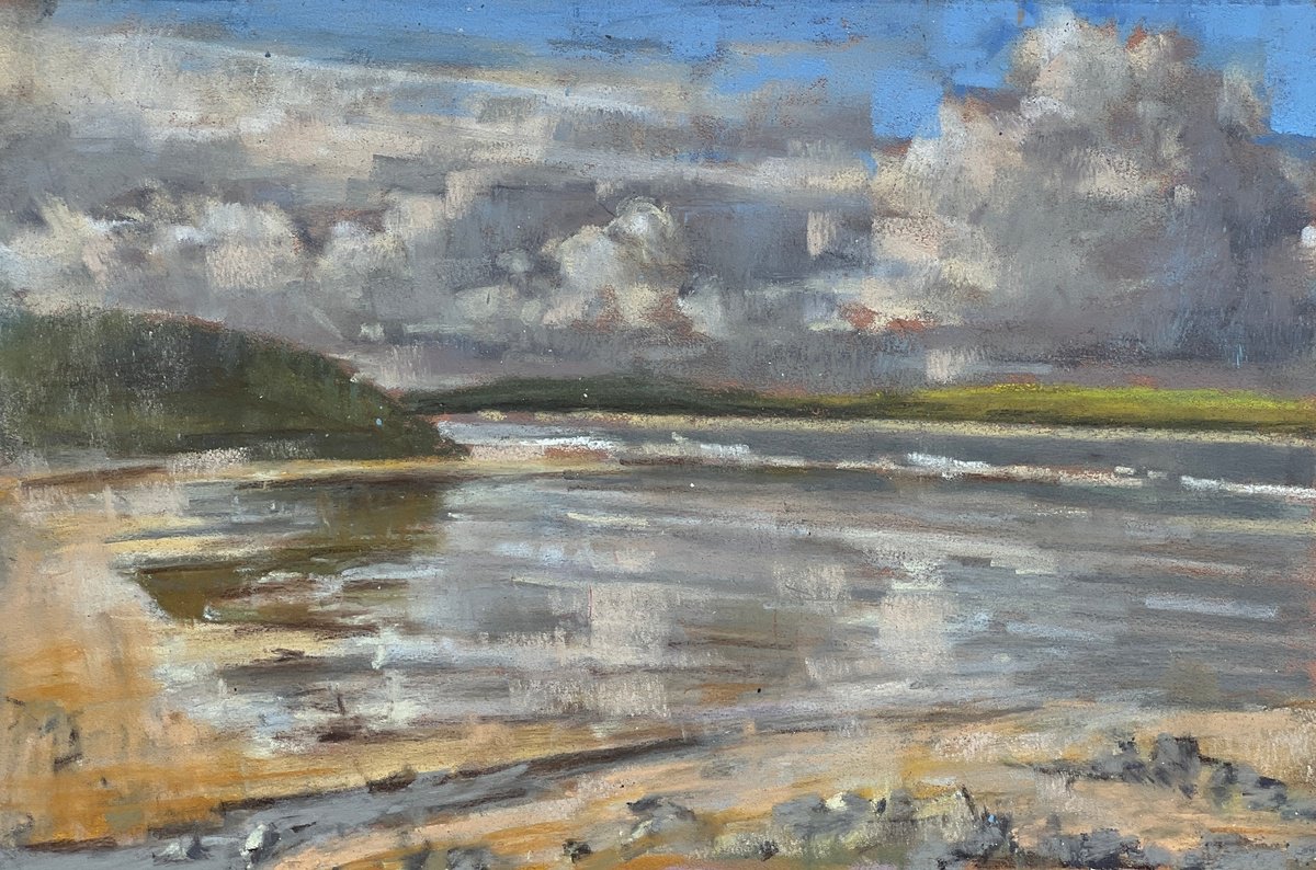 Daymer Bay, winter morning by Louise Gillard