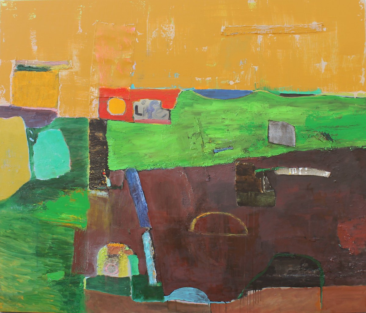 Geometric Oil Painting , Untitled 2022 By Sergiy Dekalyuk, 55 X 47, Artwork For Sale On Artfinder