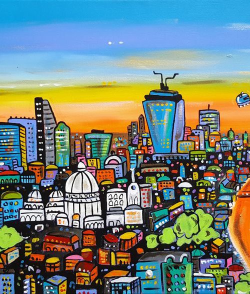 Futuristic Illusion of London by Maria Luisa  Azzini