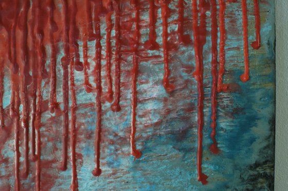 "Feather". Encaustic.