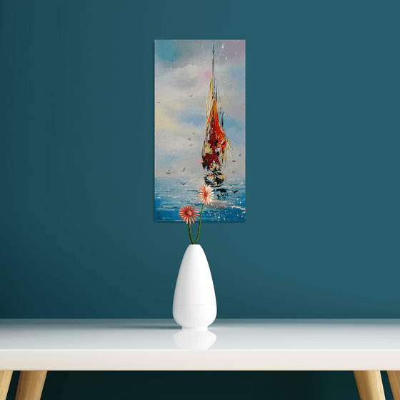 Lonely sailboat