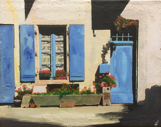 Blue Shutters, White Walls