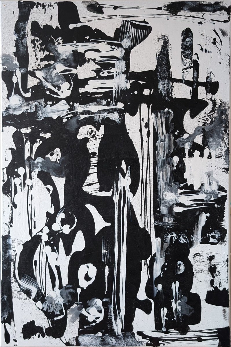 Abstract Acrylic Painting By Iqra Adam, 24 X 36, This Is How My Mind Wanders, Original Artwork