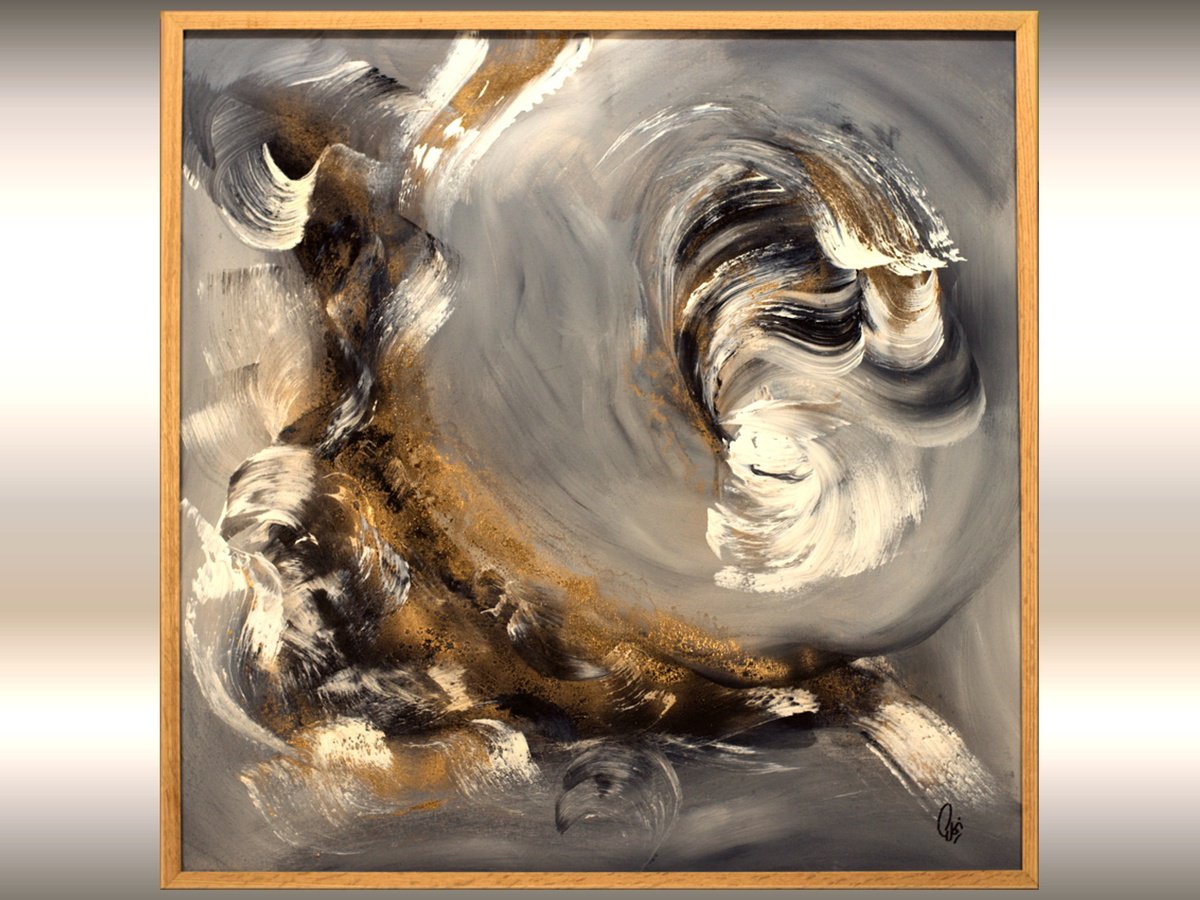 Abstract Acrylic Painting By Edelgard Schroer, 33 X 33, Noblesse, Original Artwork