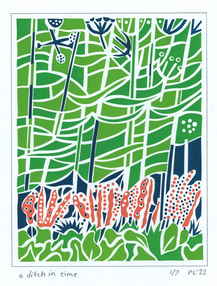 Expressive Print , A Ditch In Time By Peter Long, 12 X 16, Artwork For Sale On Artfinder