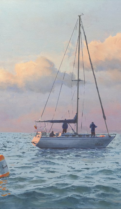 Seascape with Sailboats 56 by Garry Arzumanyan