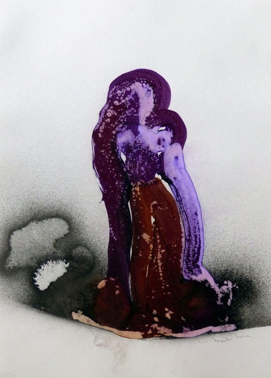 Figure 18P1 , Acrylic on paper 29x42 cm