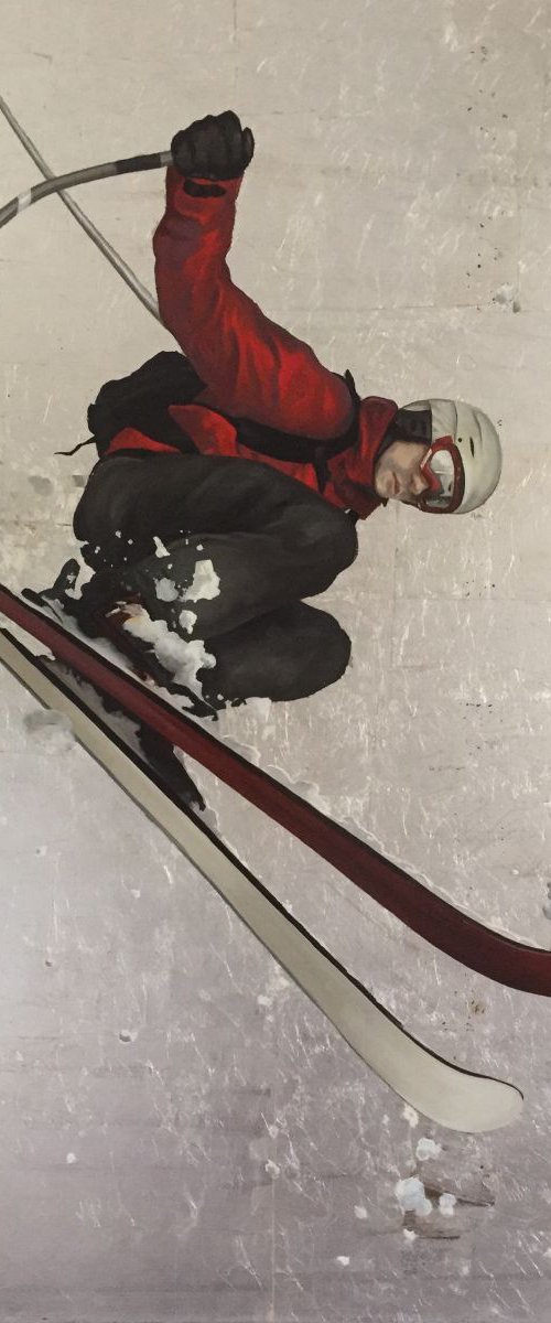 Red Skier by Richard P Gill