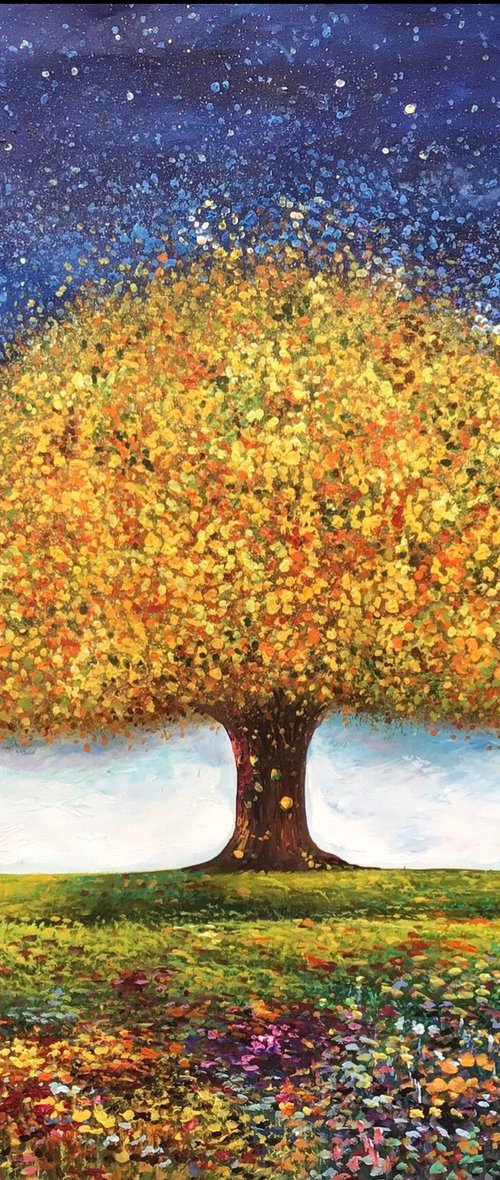 Wishing tree painting by Kuldeep Singh