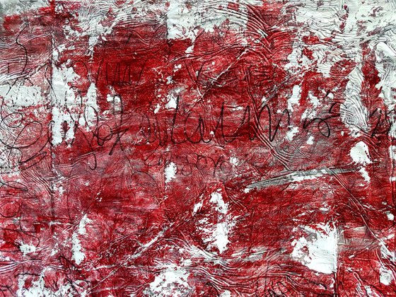 Words I never said -01- (n.217) - abstract wordscape - 100 x 70 x 2,50 cm - ready to hang - acrylic painting on stretched canvas