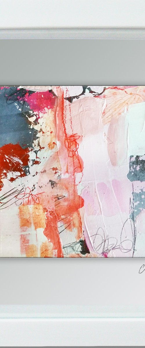 Framed ready to hang original abstract  - Wish #4 by Carolynne Coulson