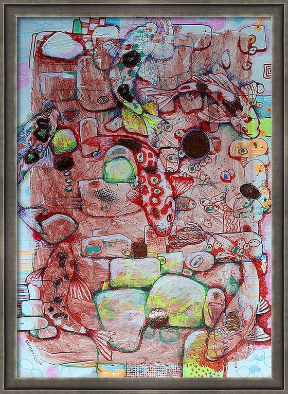 Fantasy with Flowers 334  paper 59x42cm