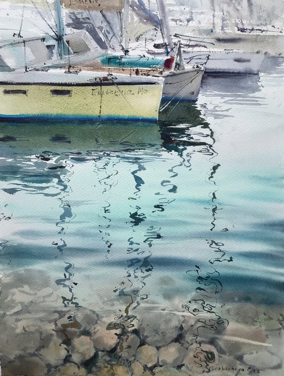 Yachts at anchor  #12