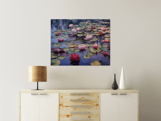 "Lilies on the Pond"