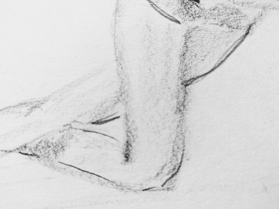 Nude. Original pencil drawing.