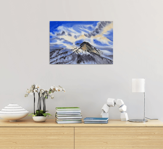 Majestic clouds Volcano Etna