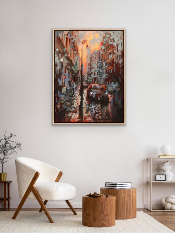 Evening Lights on Soho Street