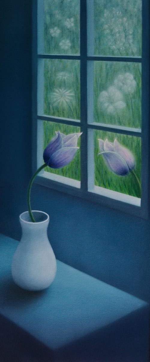 Flowers by the Window by Marlene Llanes