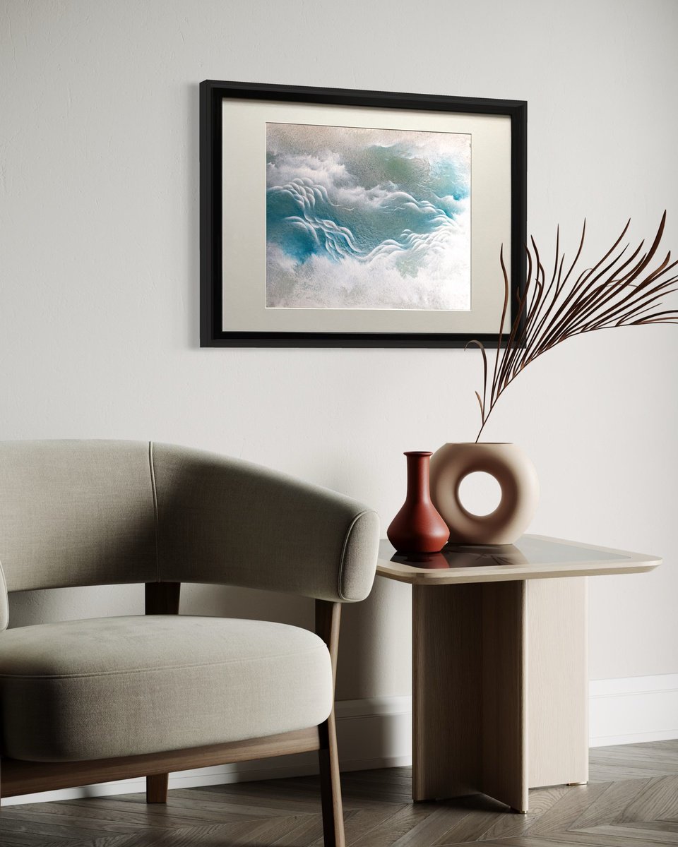 Organic Abstract Acrylic Painting By Francesca Borgo, 28 X 20, Closer To You, Original Artwork