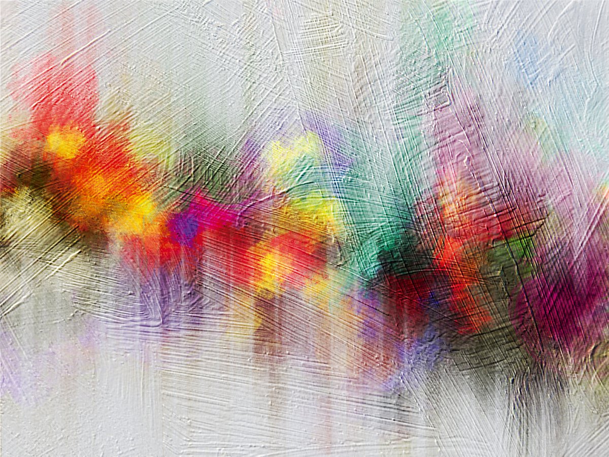 Abstract Landscape Print By Javier Diaz, 79 X 60, Praderas Etereas 3/Xl Large Original Artwork, Original Artwork