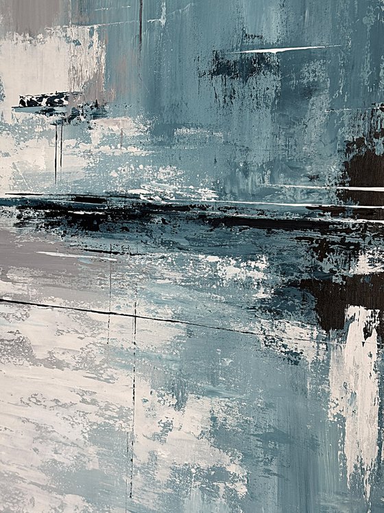 Azure Divide in Neutral Tones