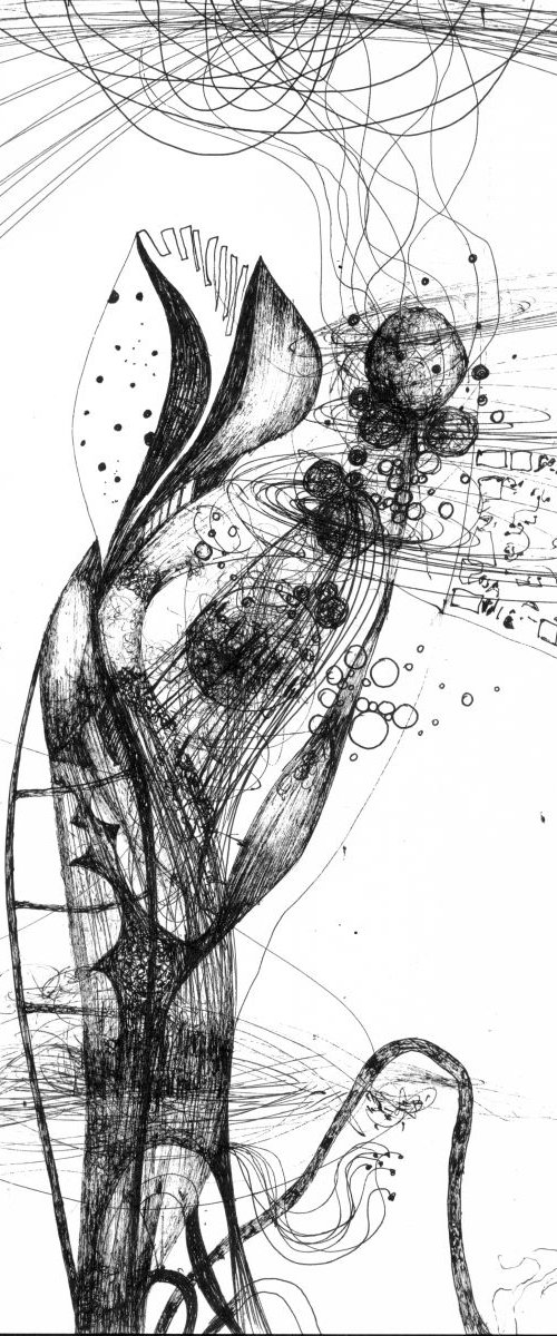 BEAUTIFUL AND BIZZARE WAY TO DRAW STILL LIFE LIKE UNIVERSE EXPANDING COSMIC LINES VIBRATIONS BY OVIDIU KLOSKA by Kloska Ovidiu