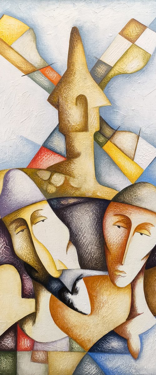 Don Quixote and Sancho by Sargis Zakarian