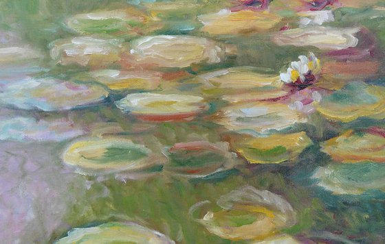 Replica of Monet's water lilies