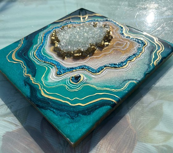 Malachite turquoise stripe