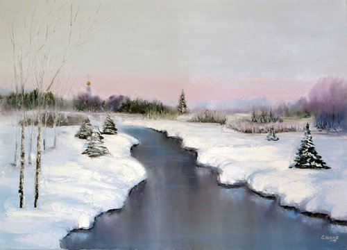 Winter landscape by Elena Lukina