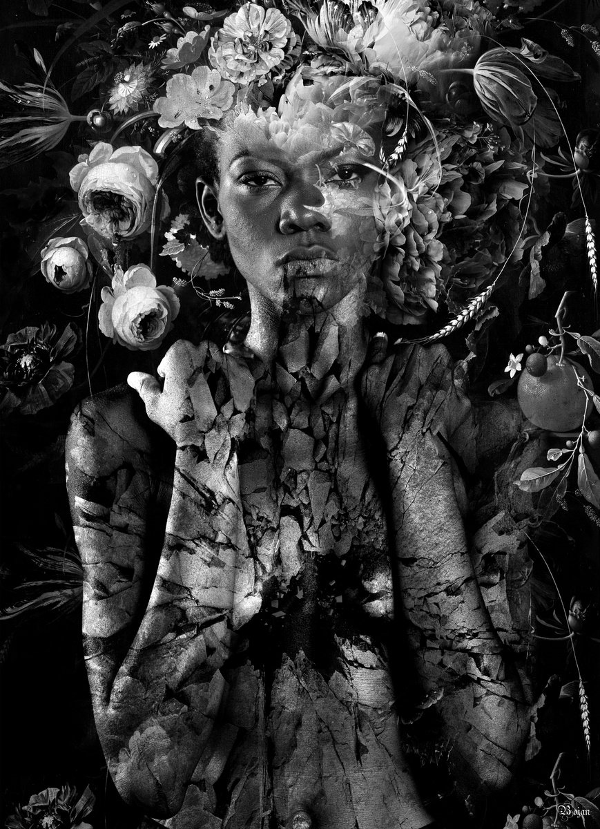 Illustrative Portrait Photograph By Bojan Jevtic, 31 X 43, Touch Too Much, Original Artwork