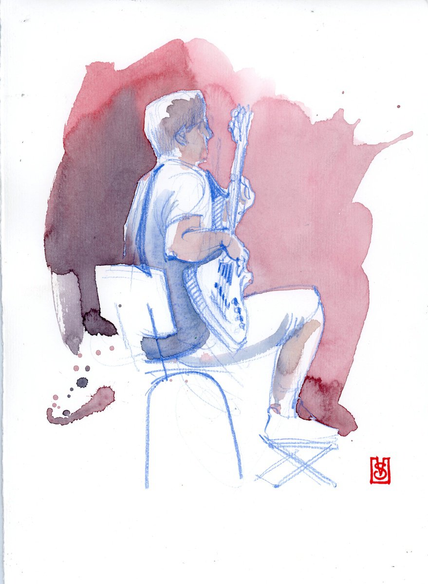 Musicians: Bass guitarist by Victoria Sevastyanova