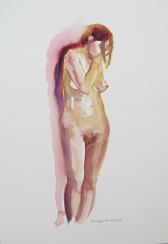 Standing female nude