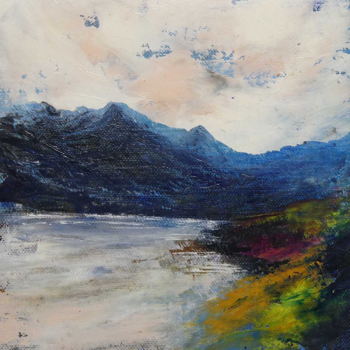 Impressionistic Landscape Oil Painting By Oconnart, 10 X 10", Kinloch Hourn, Original Artwork