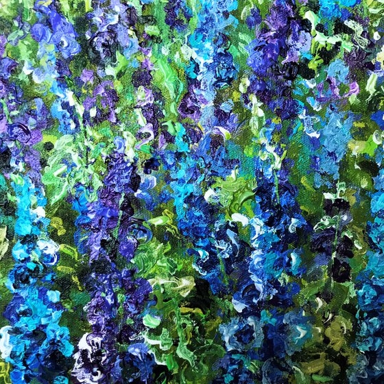 Tangled up in Blue- Delphiniums