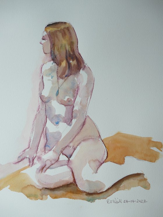 Seated female nude