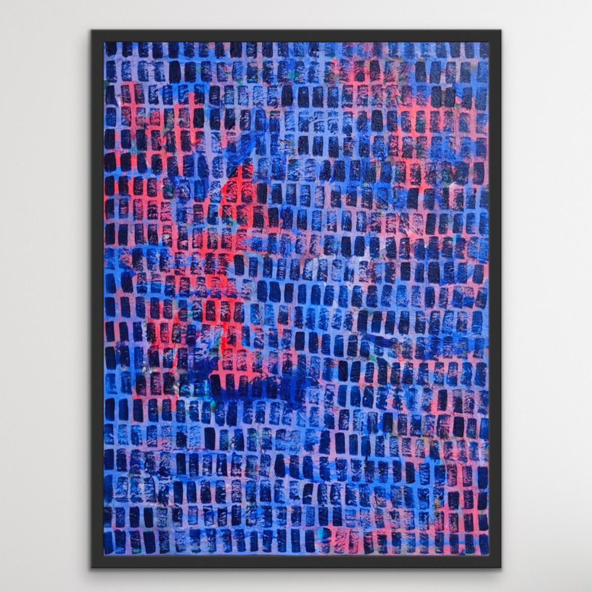 Expressive Abstract Acrylic Painting By Ketki Fadnis, 12 X 16", Romance, Original Artwork