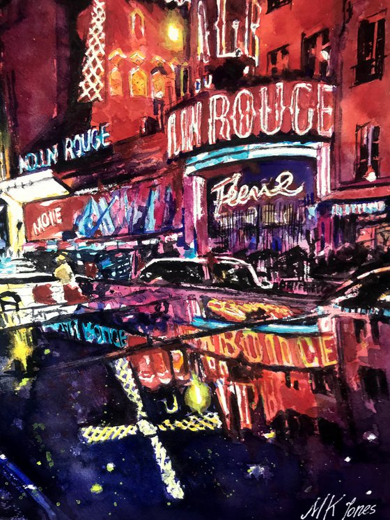 Moulin Rouge at night