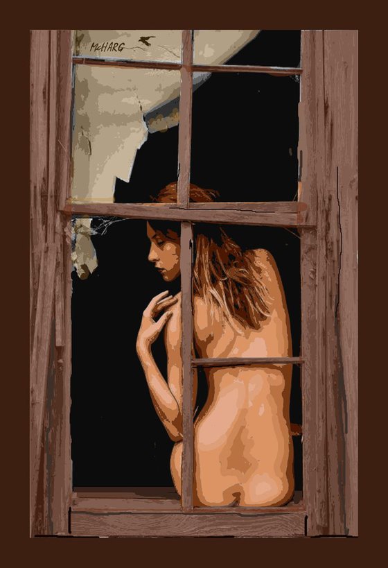 BROKEN WINDOW....BROKEN HEART   22"X34"