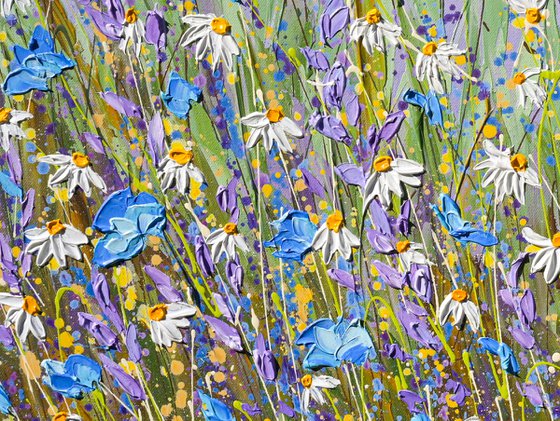 Daisy Dreams - Original Flower Field Painting